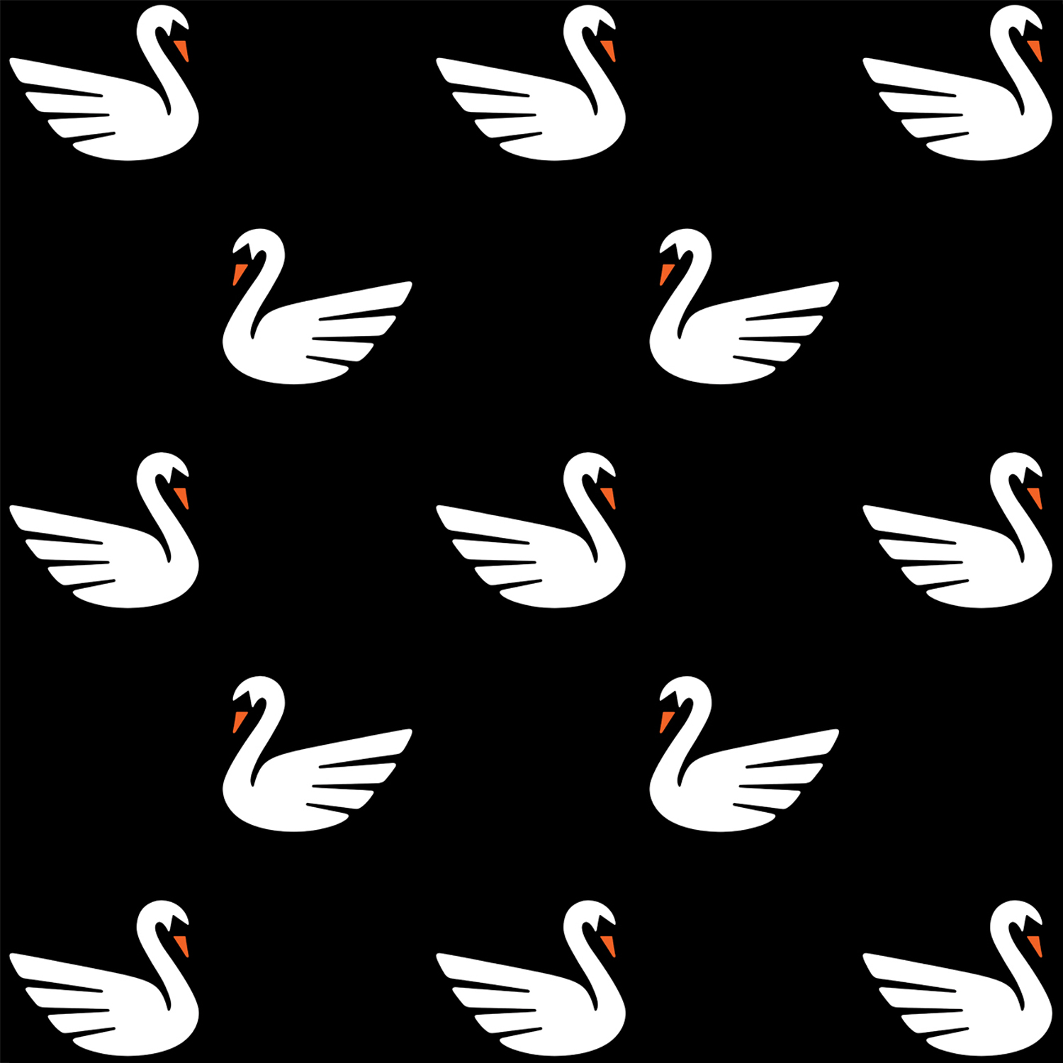 Summer swan digital pattern